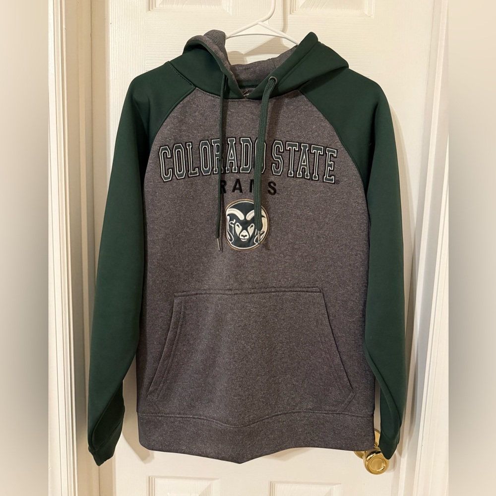 Gray and Green Colorado State Rams Hoodie